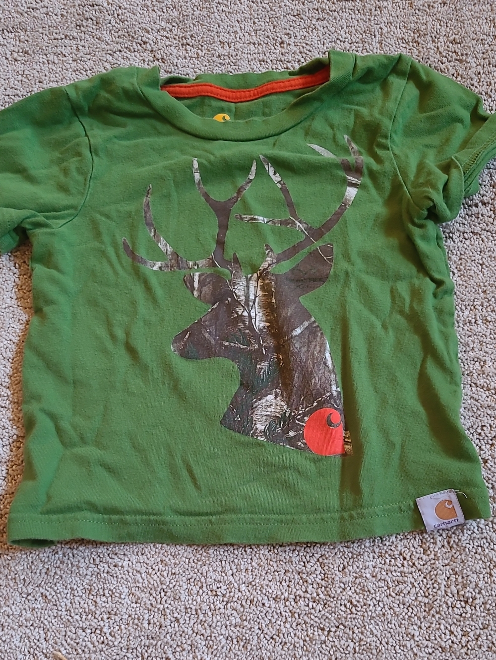 Carhartt Green 2T Boys' Deer Graphic Tee
